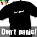 DON´T PANIC (trička s potiskem - tričko volný střih)