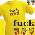 FUCK 3x (trička s potiskem - tričko volný střih)