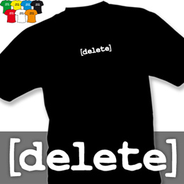 DELETE (tri�ka s potiskem - tri�ko voln� st�ih) - zv�t�it obr�zek